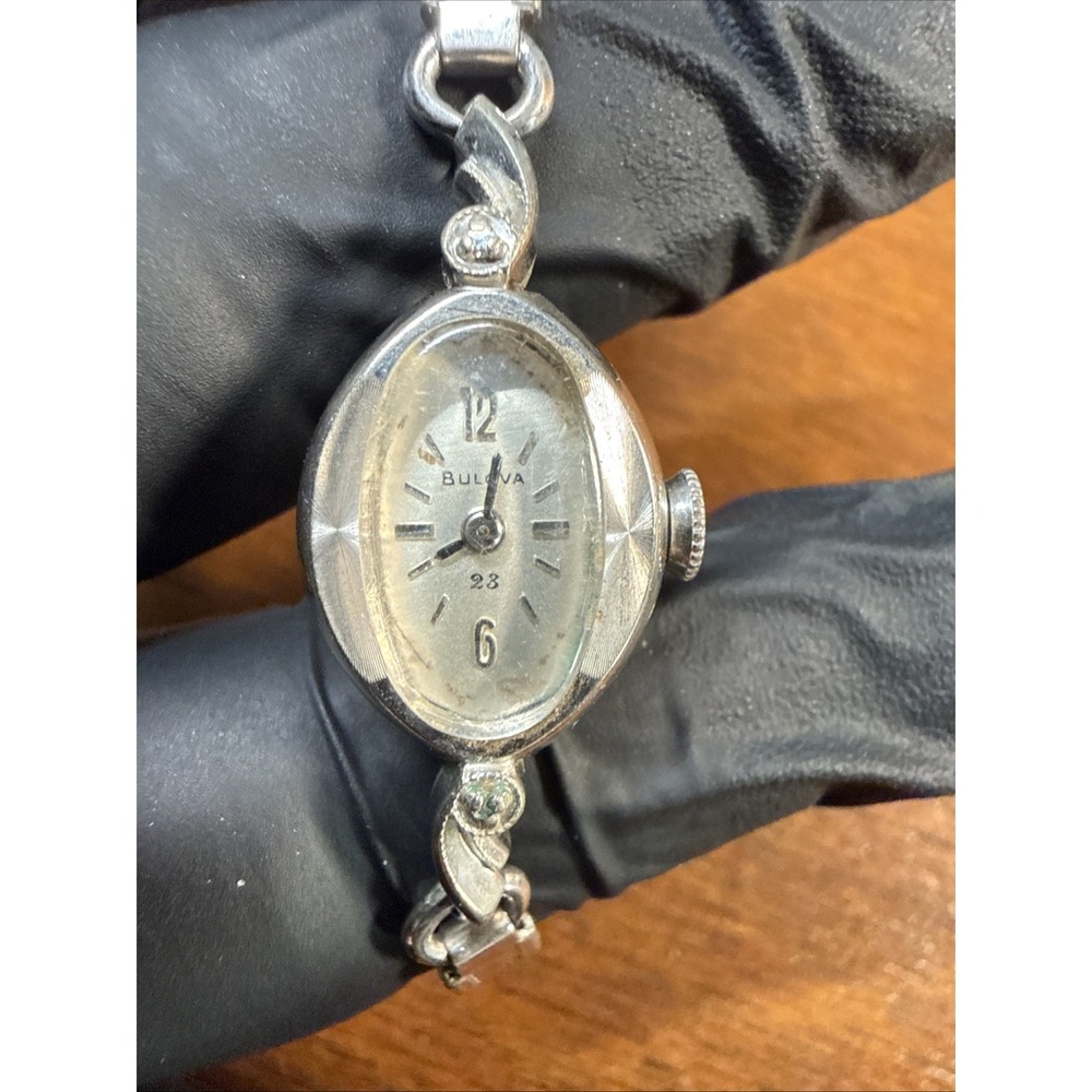 Vintage Watch BULOVA 23 Wristwatch Ladies 10K RGP Band And Case Running